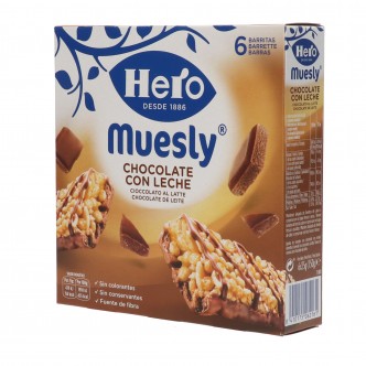Barritas Cereales y Chocolate Muesly Hero 4 x 25 Gr