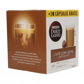 Cápsulas dolce gusto café con leche 16 unidades •